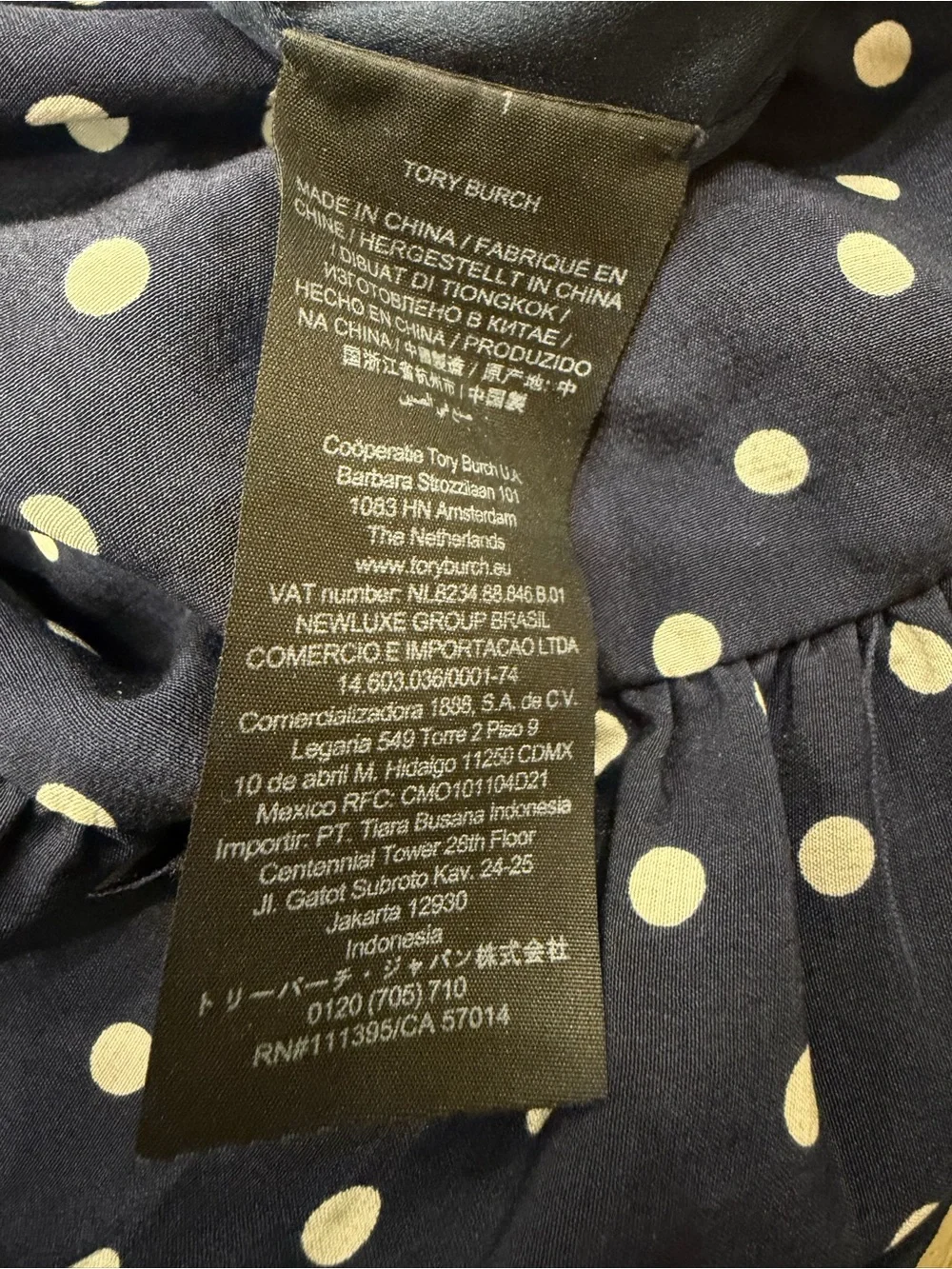 Tory Burch Cora Polka-Dot Silk Shirtdress Size 00 XS